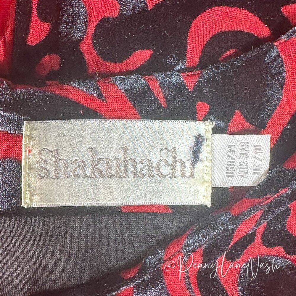 Shakuhachi Red Burnout Velvet Mini Bodycon Dress - Picture 5 of 10